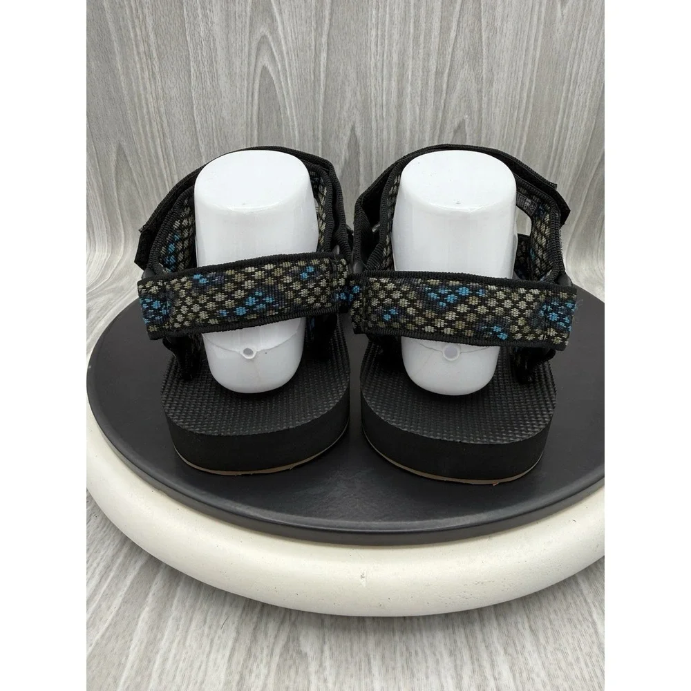 Teva Original Universal Mens Size 11 Chroma Olive Blue Print Outdoor Sandals NEW